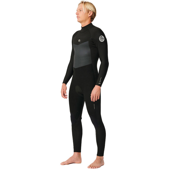 2024 Rip Curl Mens Dawn Patrol 4/3mm Back Zip Wetsuit 15AMFS - Black